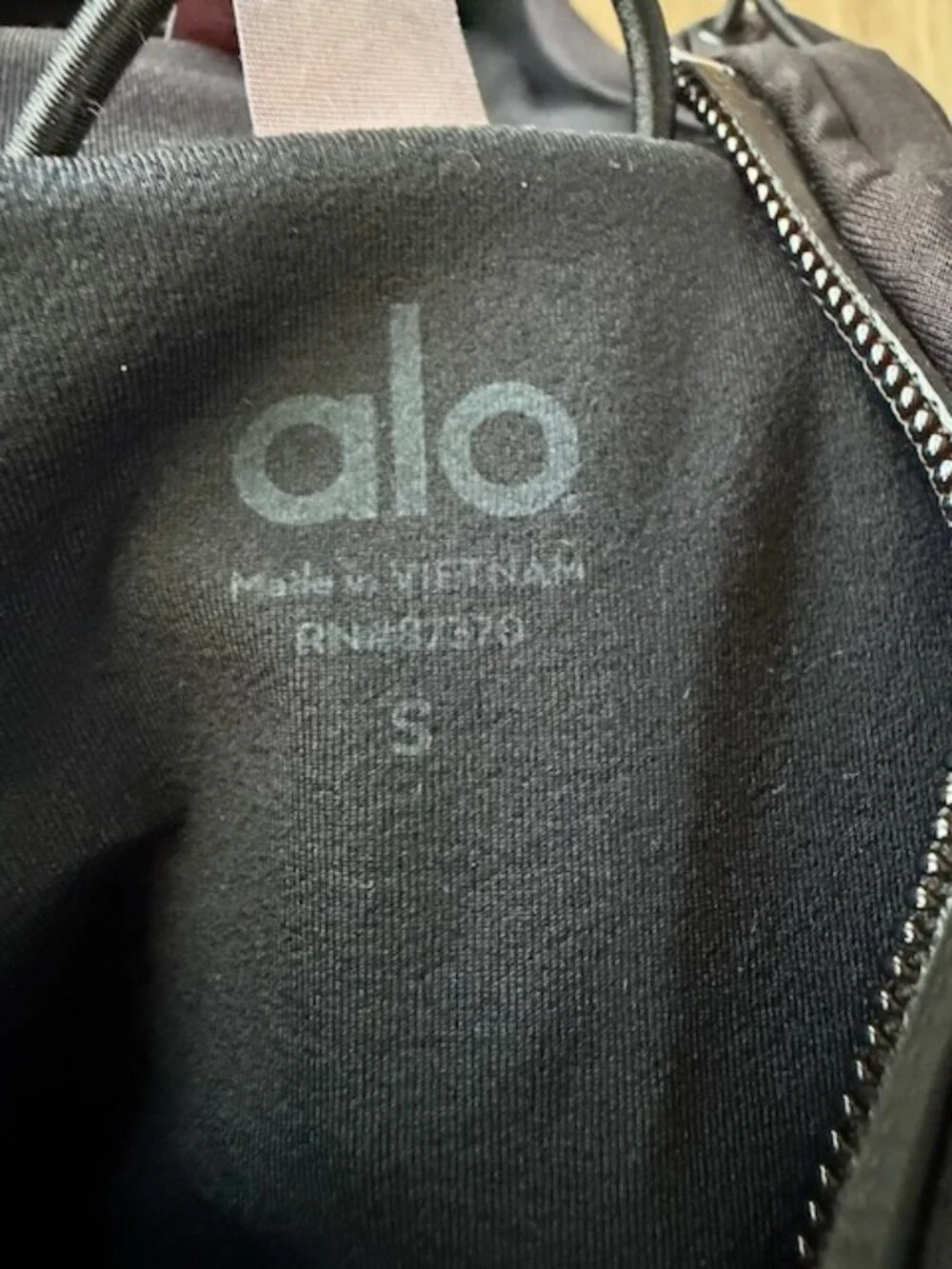 Alo Yoga Black Scuba Softshell Hoodie Jacket S